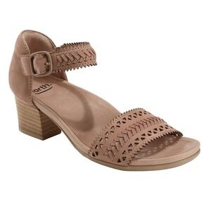 Earth Seneca Dark Blush Nubuck Leather Sandal